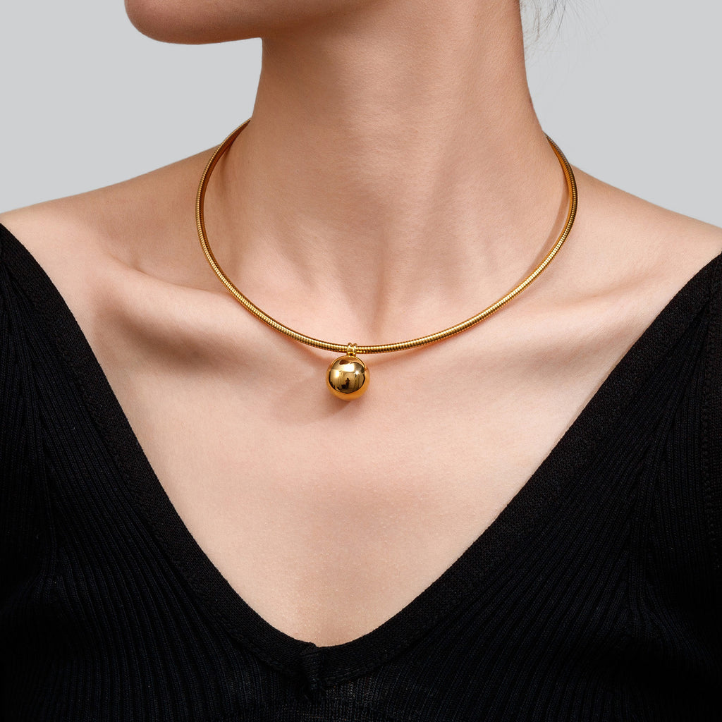 Stainless Steel PVD Gold Snake Chain Choker | Tarnish Free